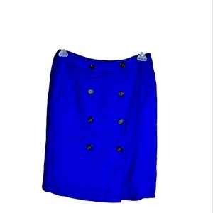 Banana Republic Blue royal button Skirt size 8